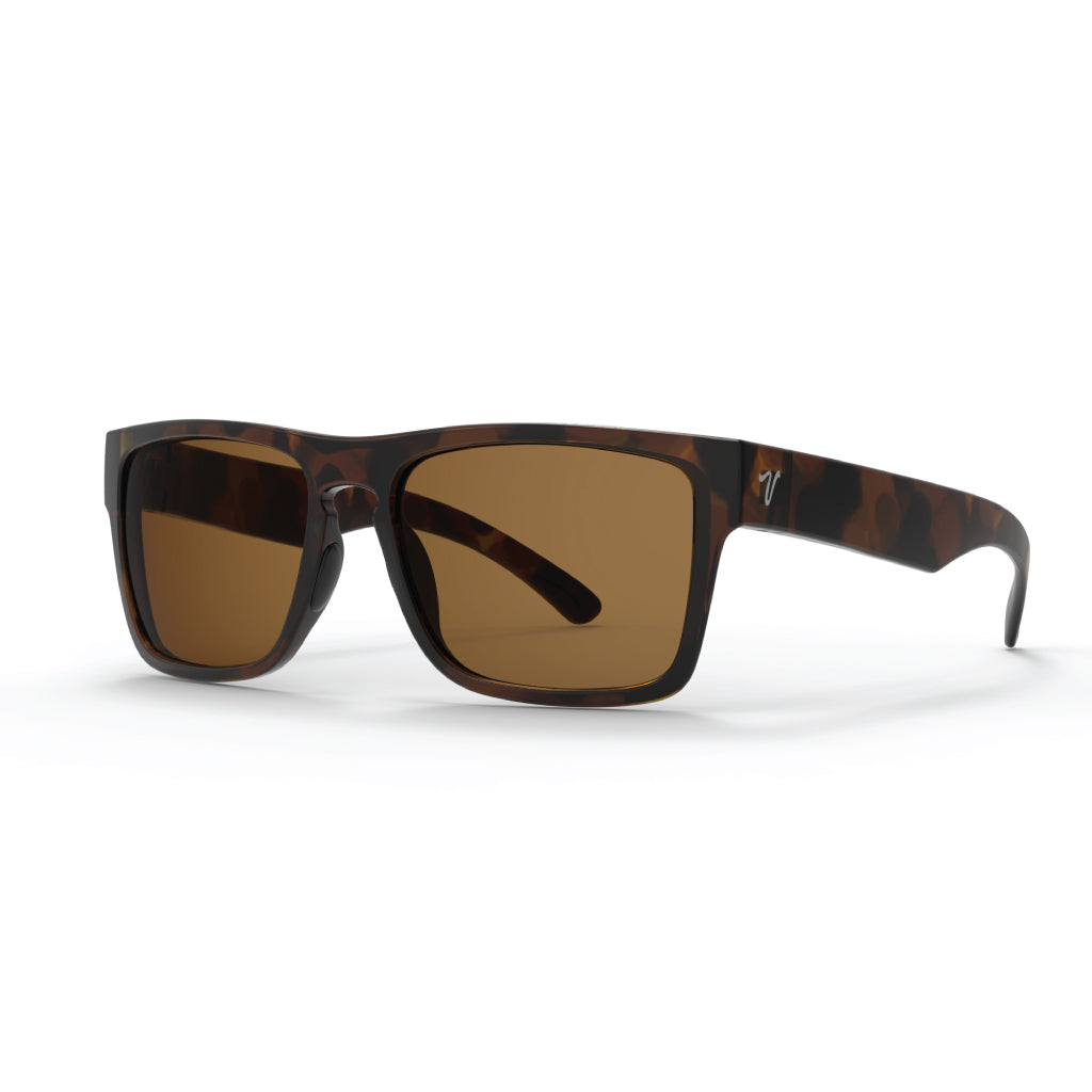 Popular 2023 tortoise shell sunglasses with brown lens Features top quality 2mm nylon lens with great clarity, durability and scratch resistance for eye protection And best in industry bio resin TR90 frame with valley rays v logo on legs
